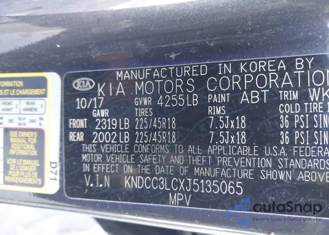 2018 Kia Niro Ex from USA, damaged, VIN KNDCC3LCXJ5135065